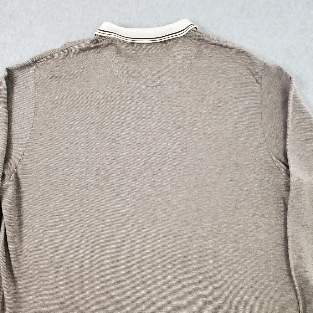 Polo Golf Ralph Lauren Polo Shirt Mens 2XL Brown Long Sleeve Cotton Knit Logo